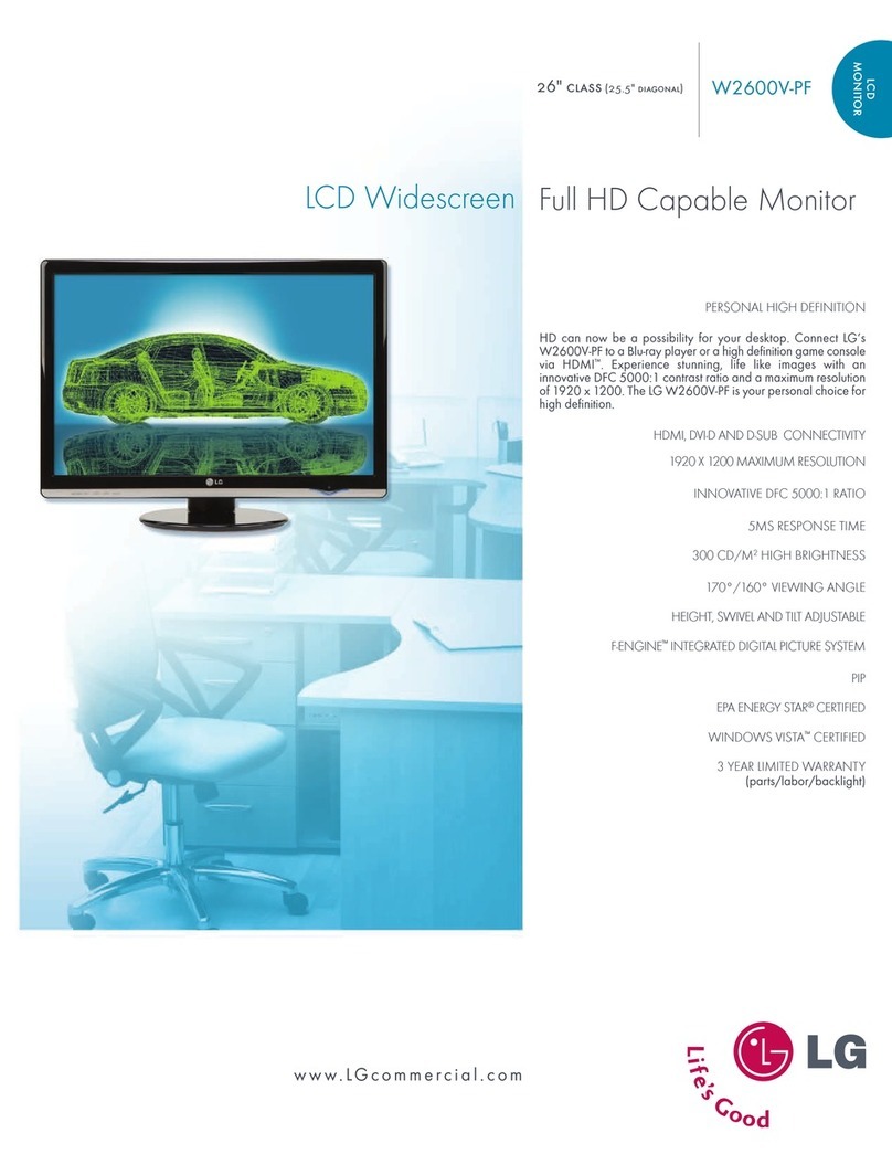 LG W2600V-PF -  - 25.5" LCD Monitor User manual