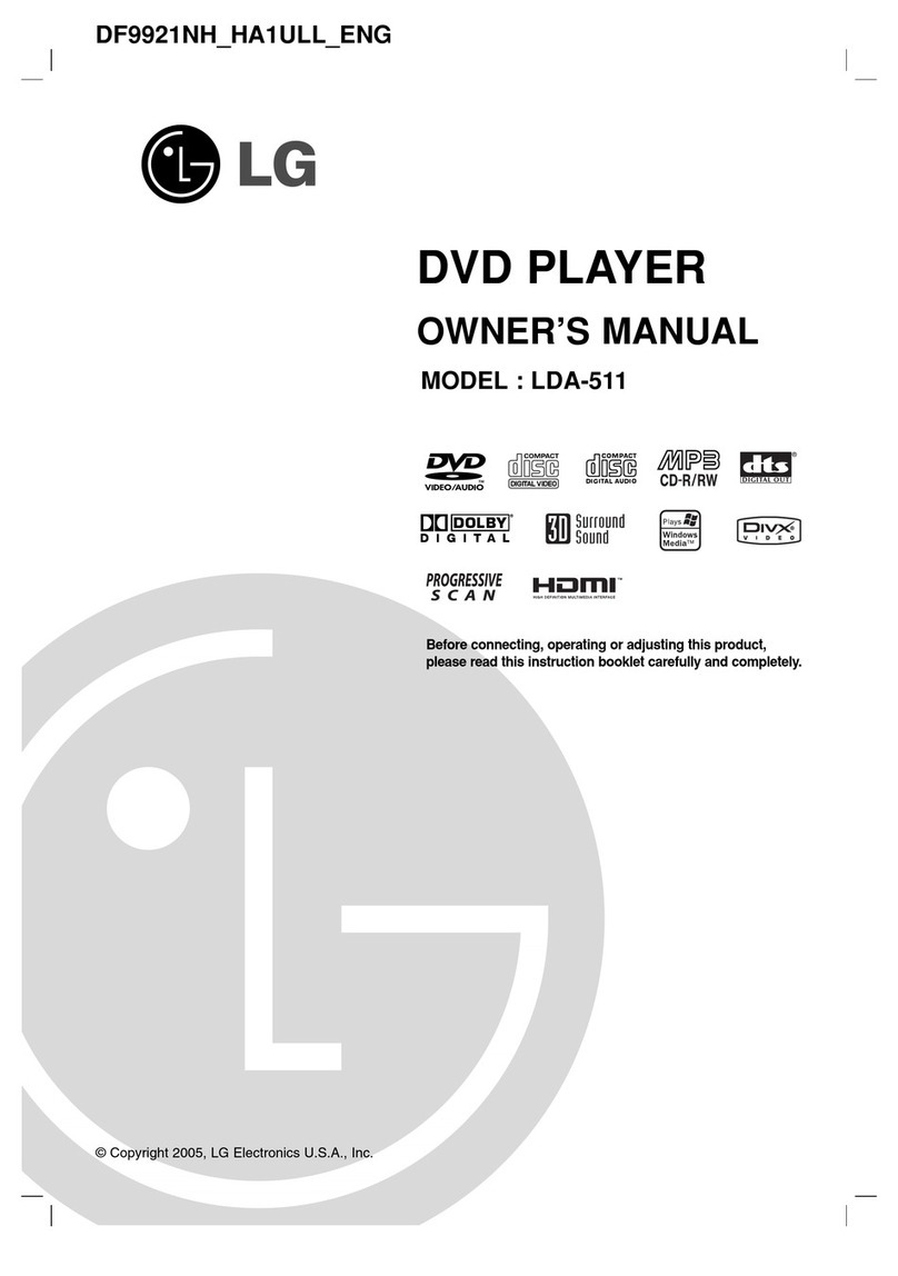 LG LDA-511 - Progressive Scan DVD Video User manual