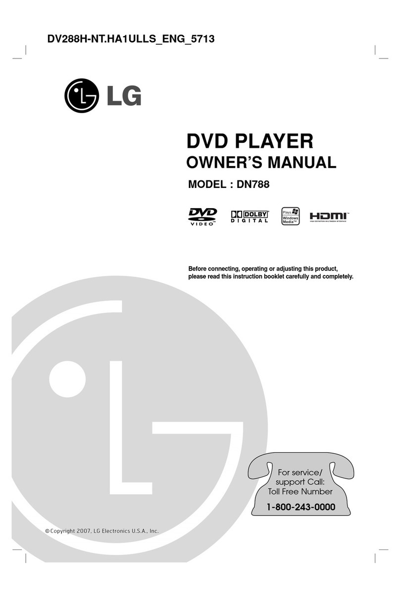 LG DN788 -  DVD Player User manual
