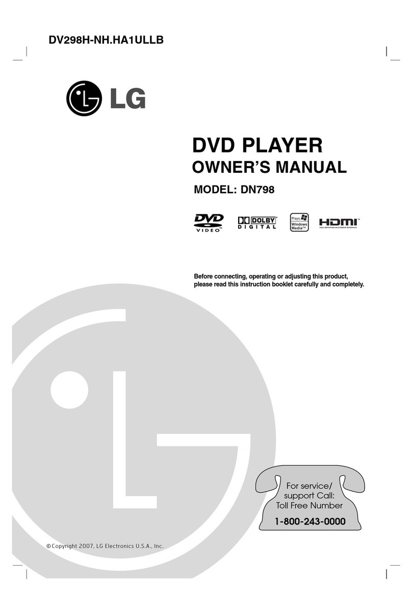 LG DN798 -  DVD Player User manual