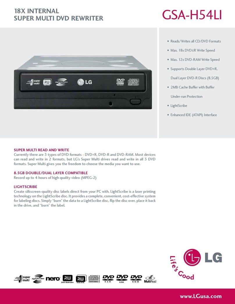 LG GSA-H54LI Specification sheet