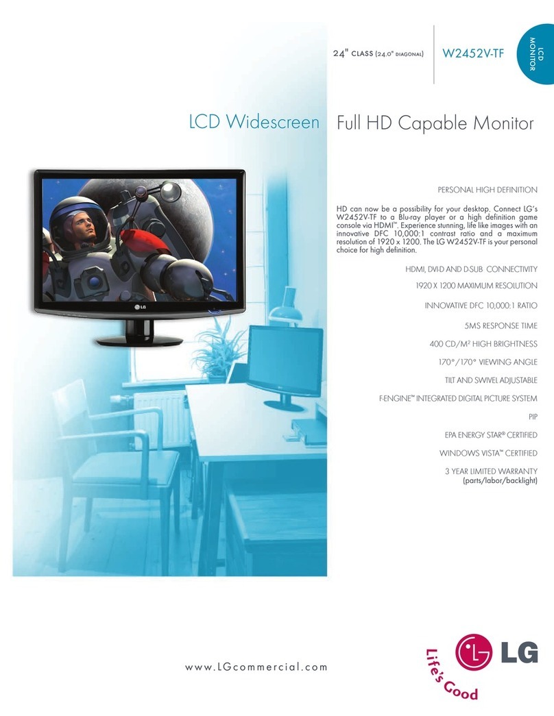LG W2452V-TF -  - 24" LCD Monitor Specification sheet
