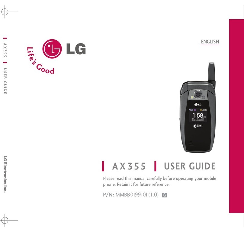 LG AX355 -  Cell Phone user guide