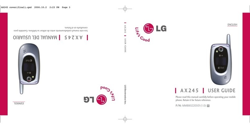 LG AX245 User manual
