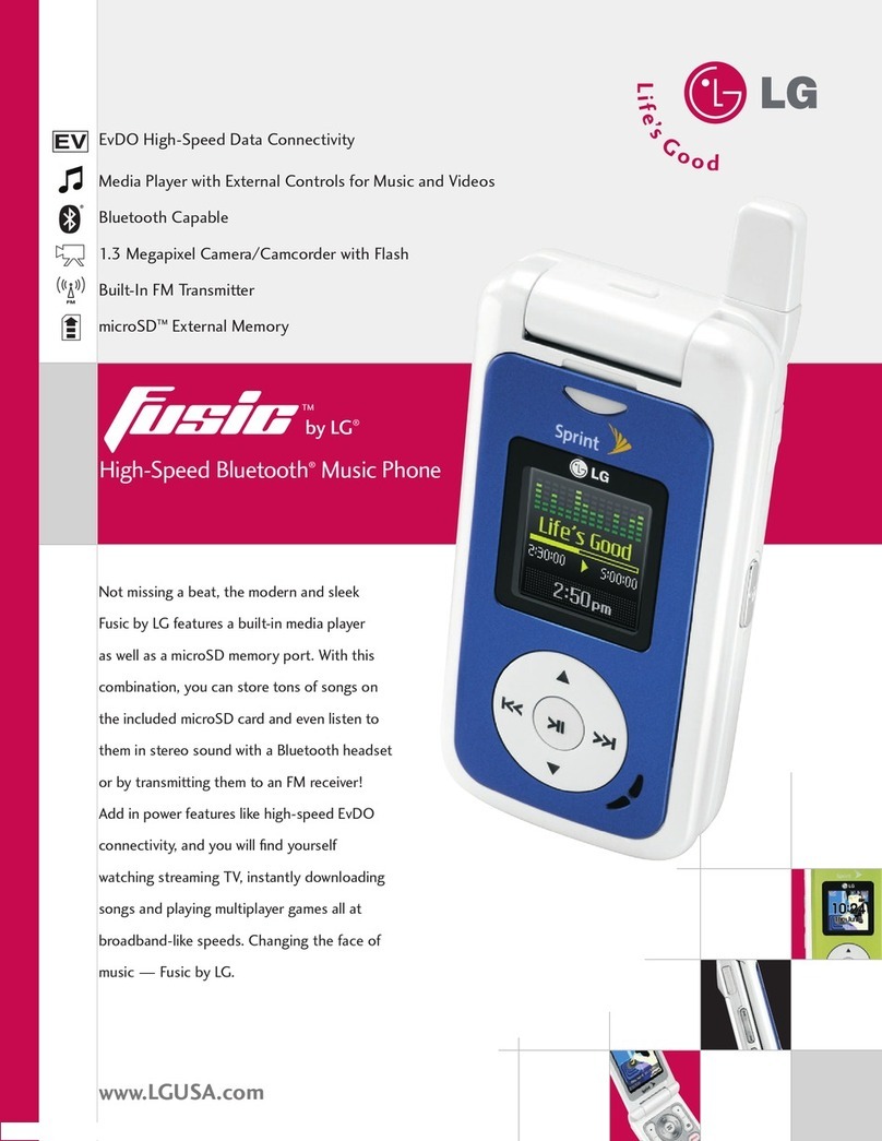 LG AX390 -  Cell Phone User manual