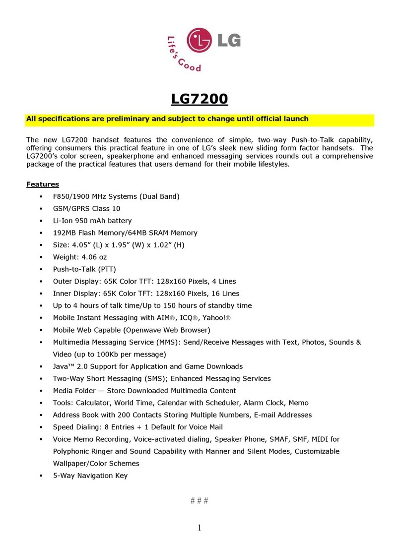 LG LG7200 User manual