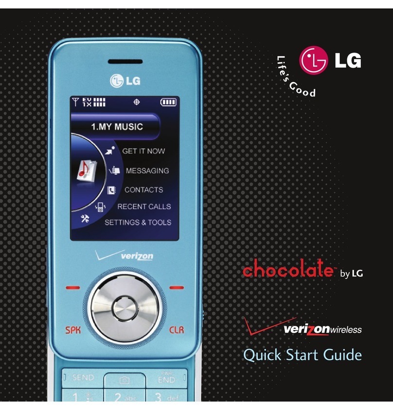 LG Chocolate - Blue Ice User manual