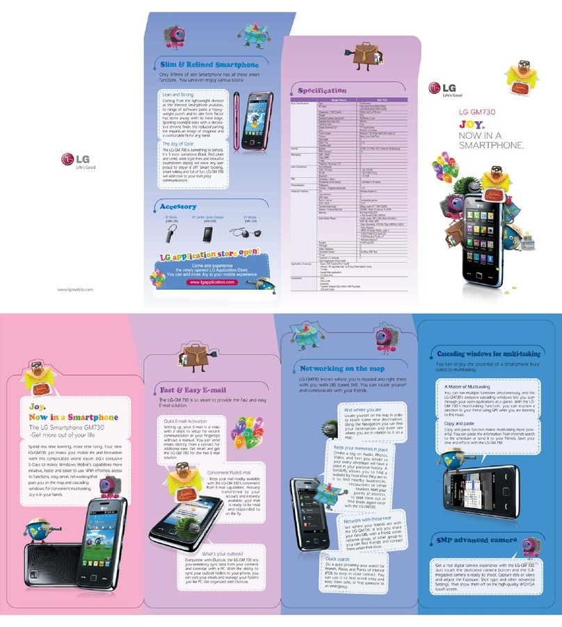 LG JOY GM730 User manual