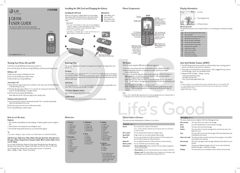 LG GB106 User manual