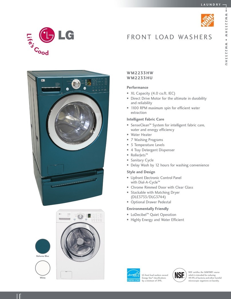 LG WM2233HU Specifications