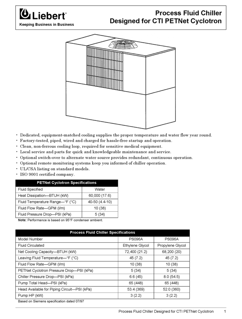 Liebert Process Fluid Chiller PS096A User manual