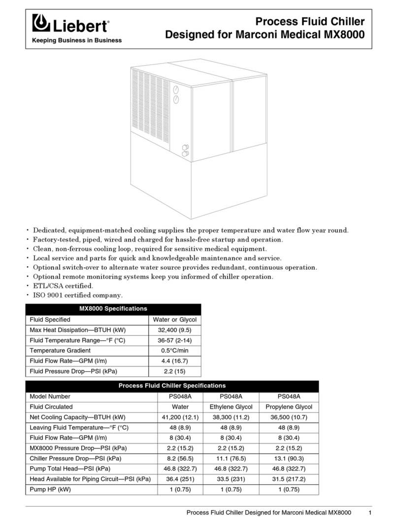 Liebert Process Fluid Chiller PS048A Specification sheet