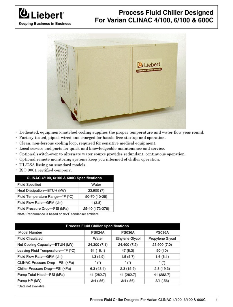 Liebert Process Fluid Chiller PS024A Specification sheet Liebert Process Fluid Chiller PS024A Specification sheet
