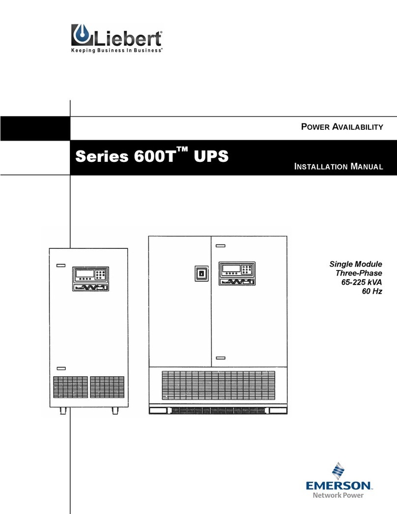 Liebert Series 600T installation manual
