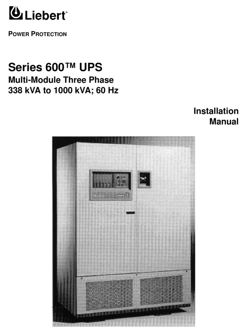 Liebert Series 600 User manual