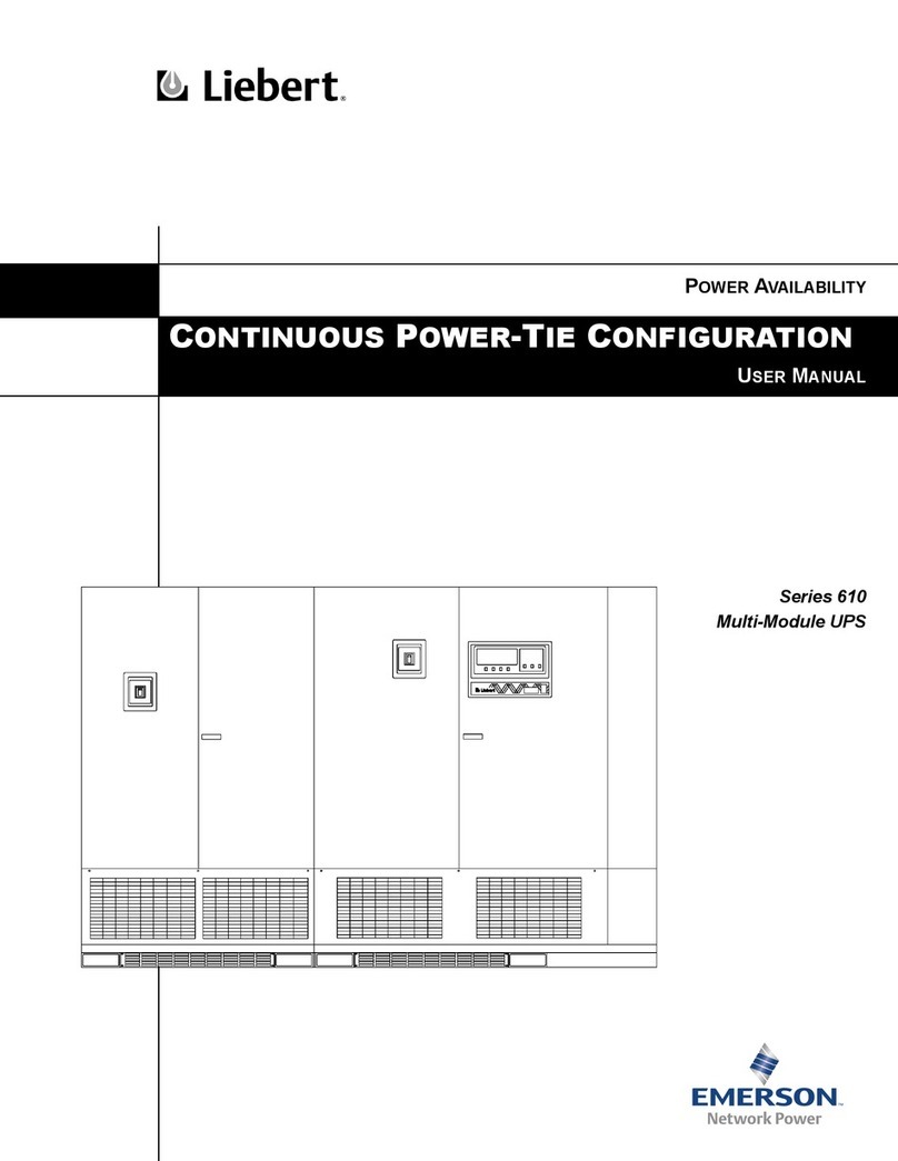 Liebert SERIES 610 User manual
