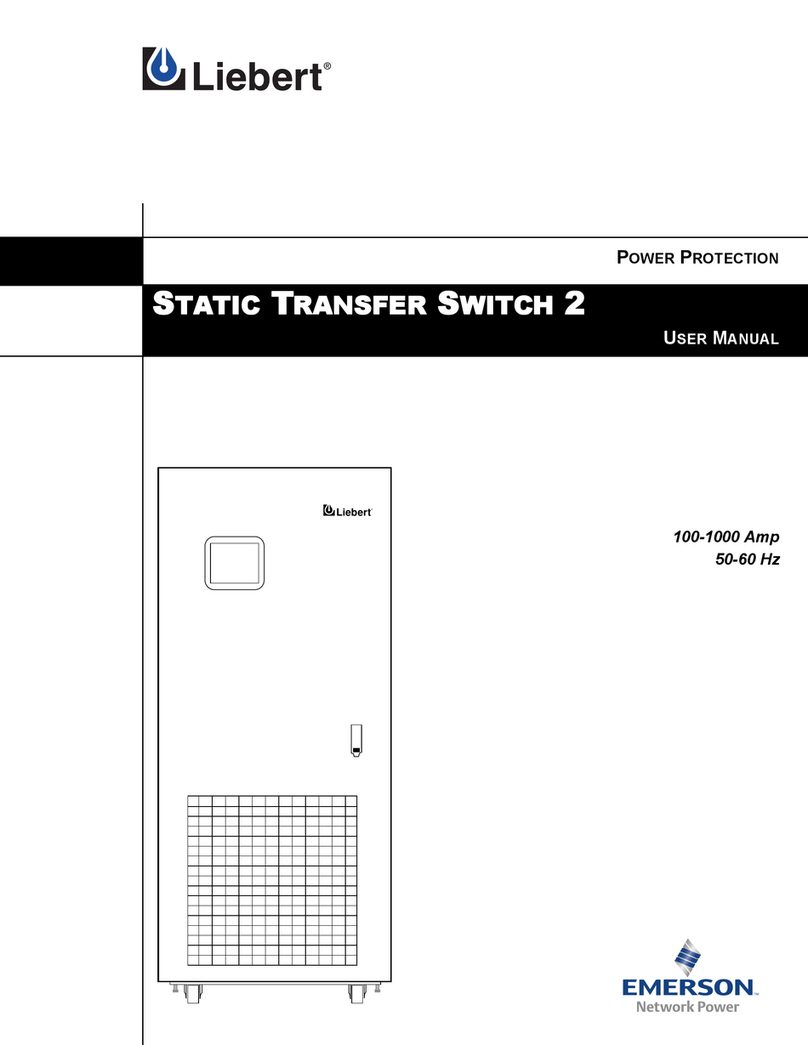 Liebert POWER PROTECTION STATIC TRANSFER SWITCH User manual