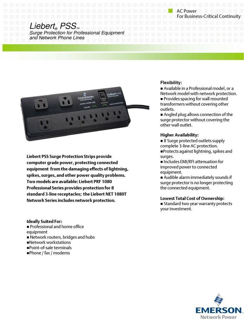 Liebert NET1080T User manual