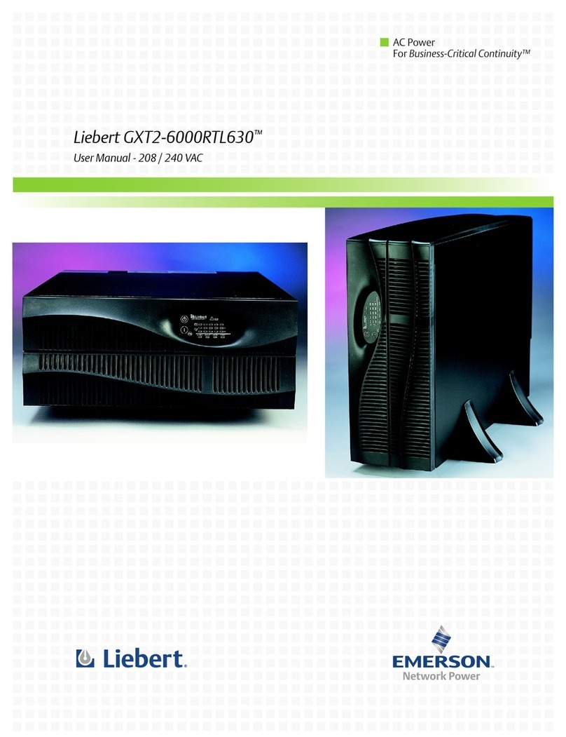 Liebert GXT2-6000RTL630 user manual