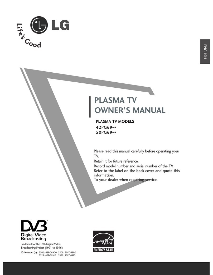 LG 42PG69 Series User manual