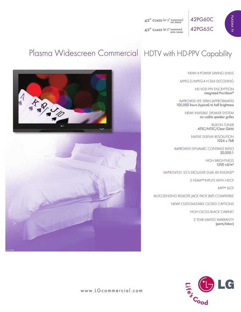 LG 42PG60C -  - 42" Plasma TV User manual