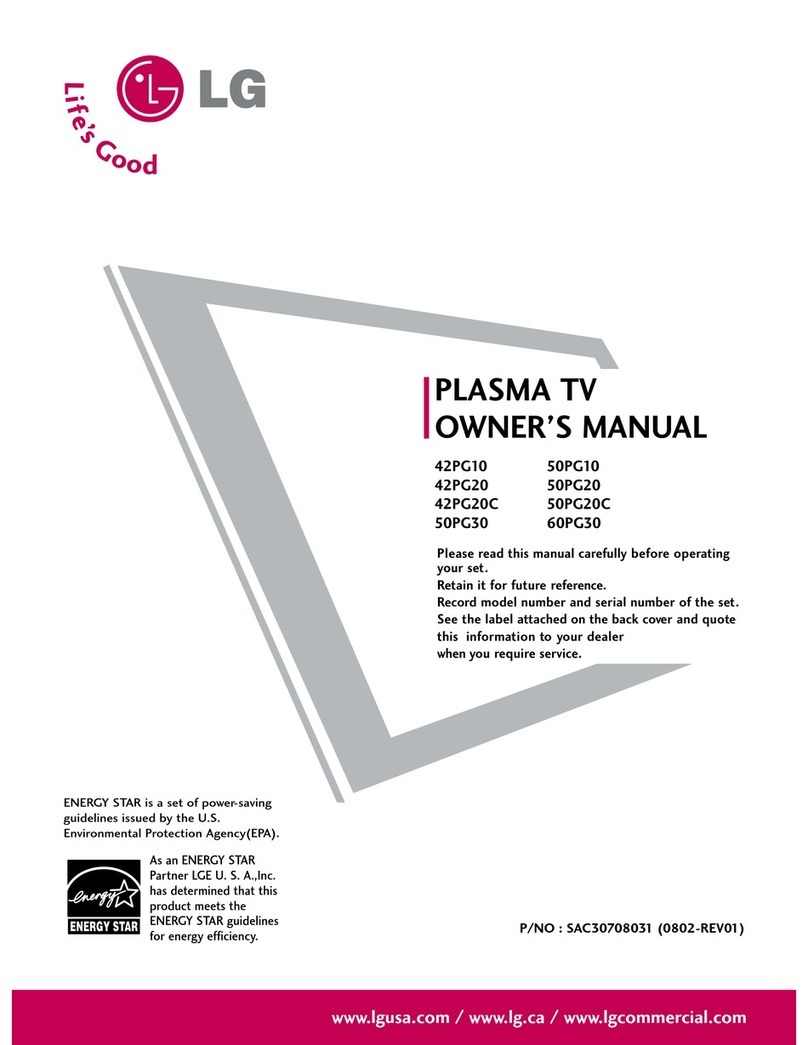 LG 42PG10 Series User manual