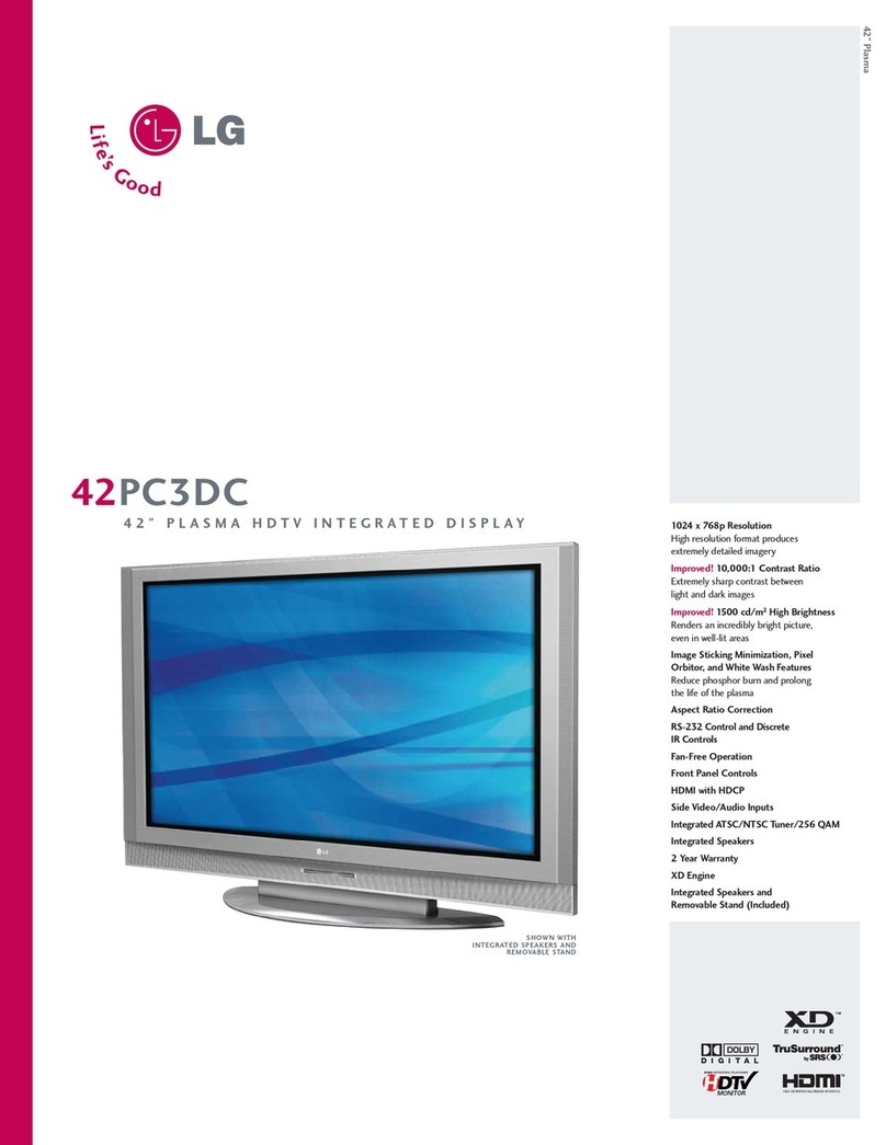 LG 42PC3DC - Zenith Plasma HDTV User manual