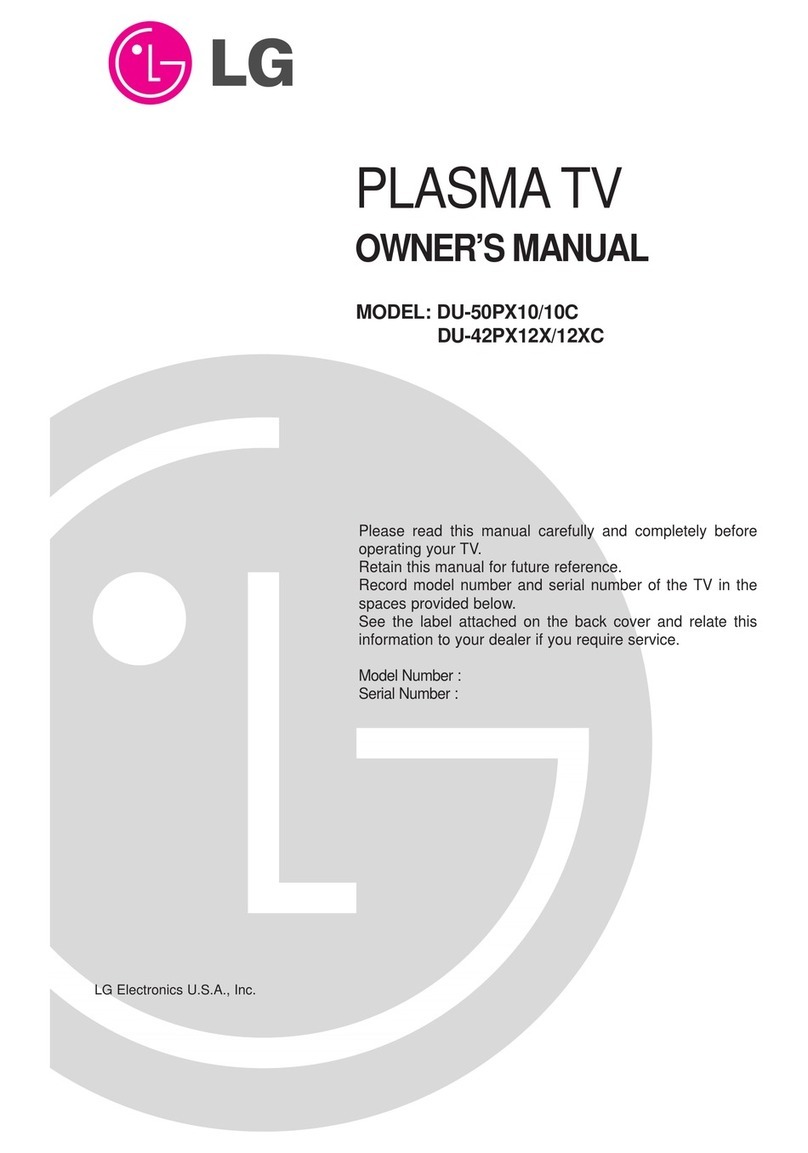 LG DU42PX12X - - 42" Plasma TV User manual LG DU42PX12X - - 42" Plasma TV User manual