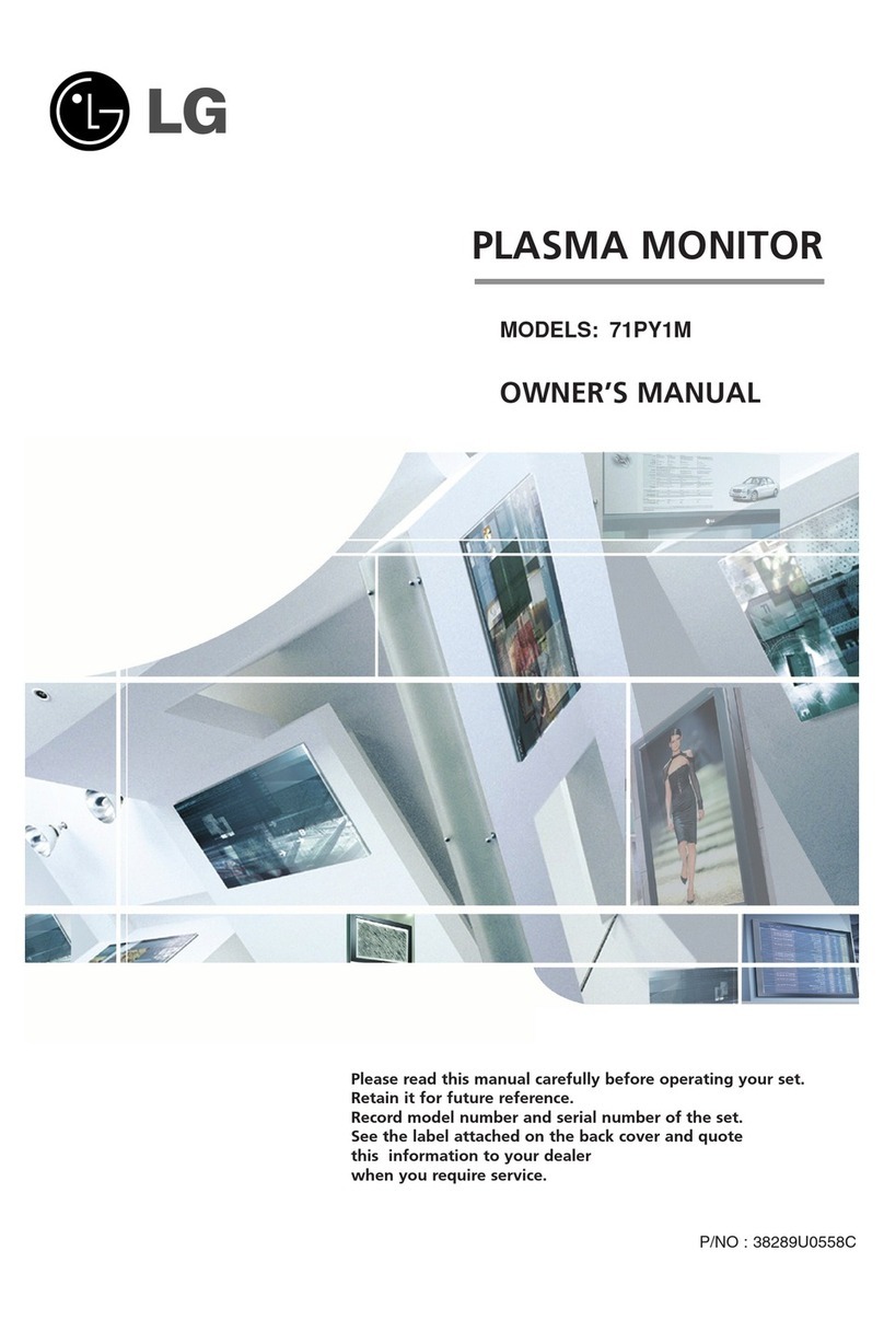 LG 71PY1M -  - 71" Plasma Panel User manual