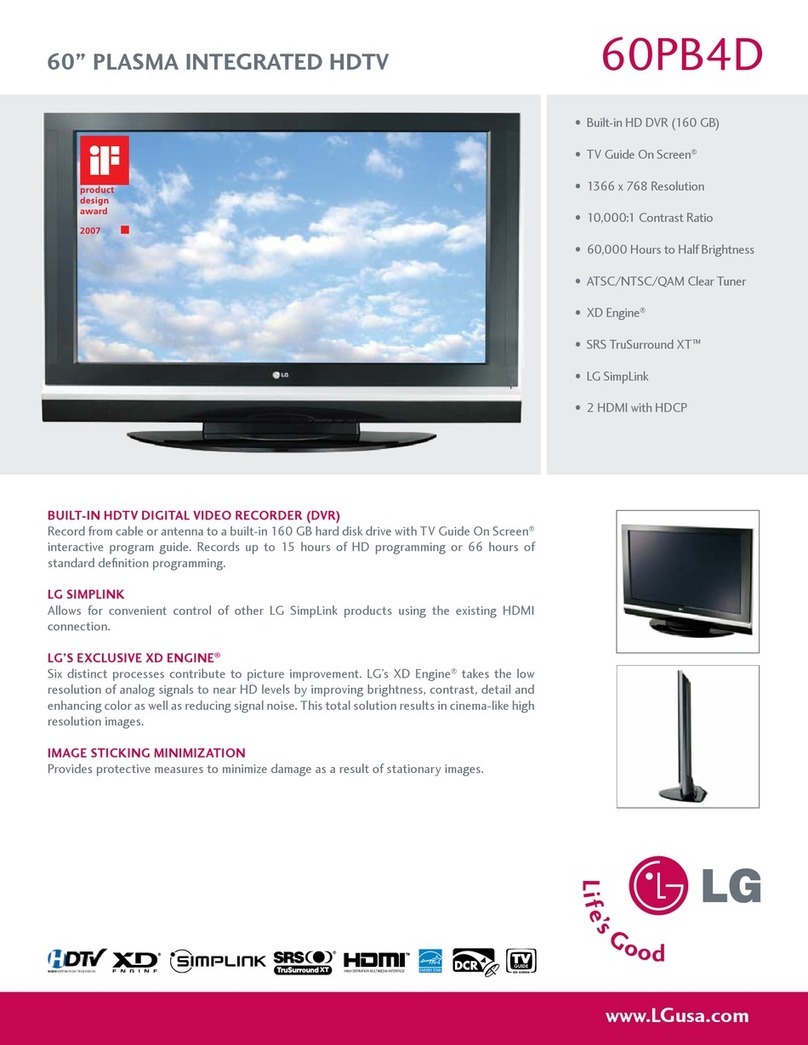 LG 60PB4D User manual