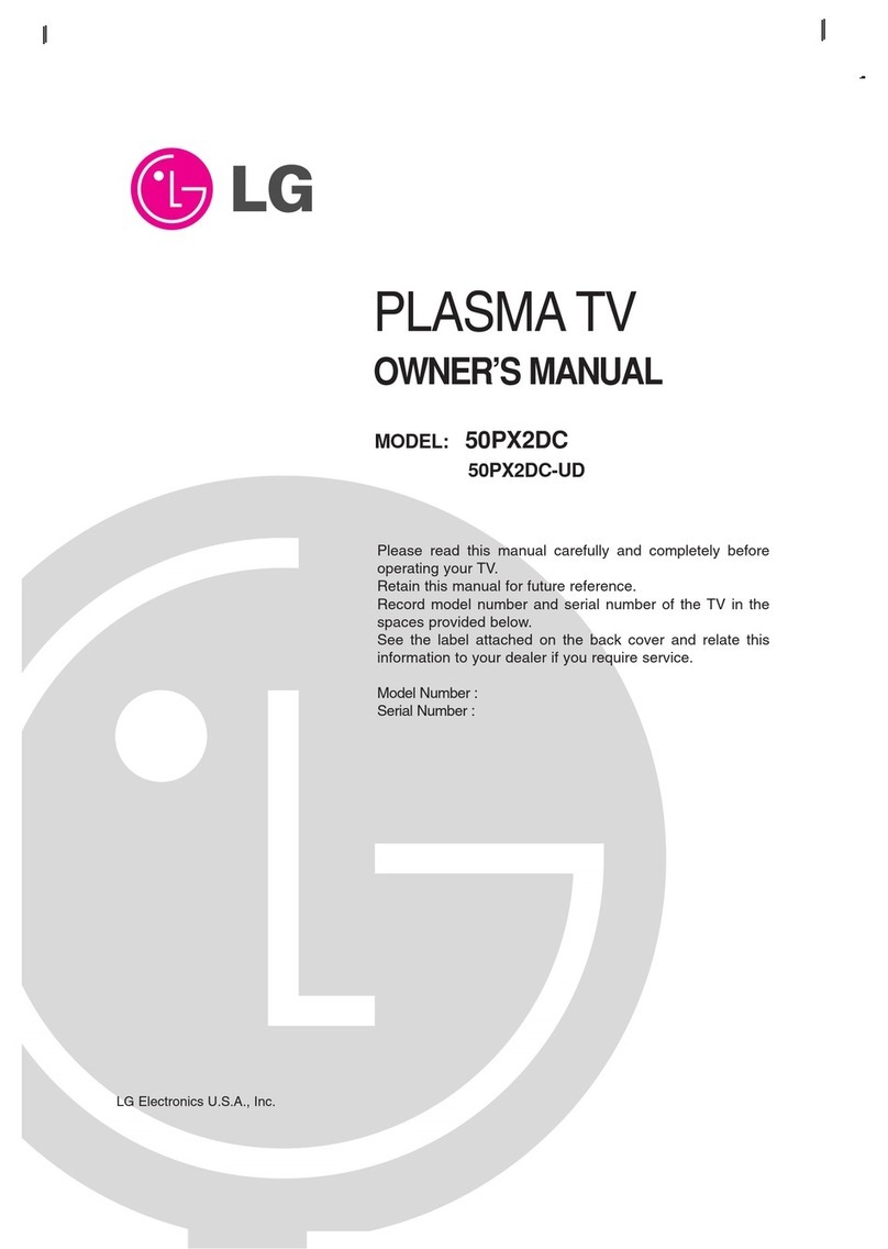 LG 50PX2DC -  - 50" Plasma TV User manual