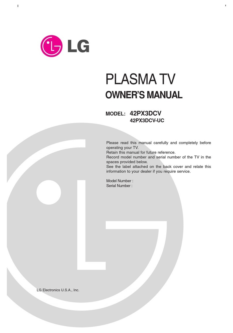 LG 42PX3DCV - Plasma Panel With TV Tuner User manual