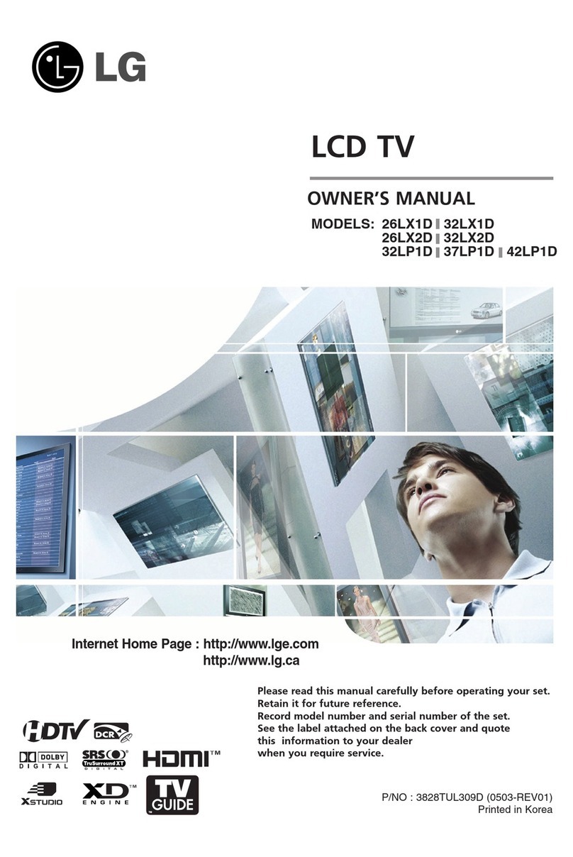 LG 26LX1D User manual