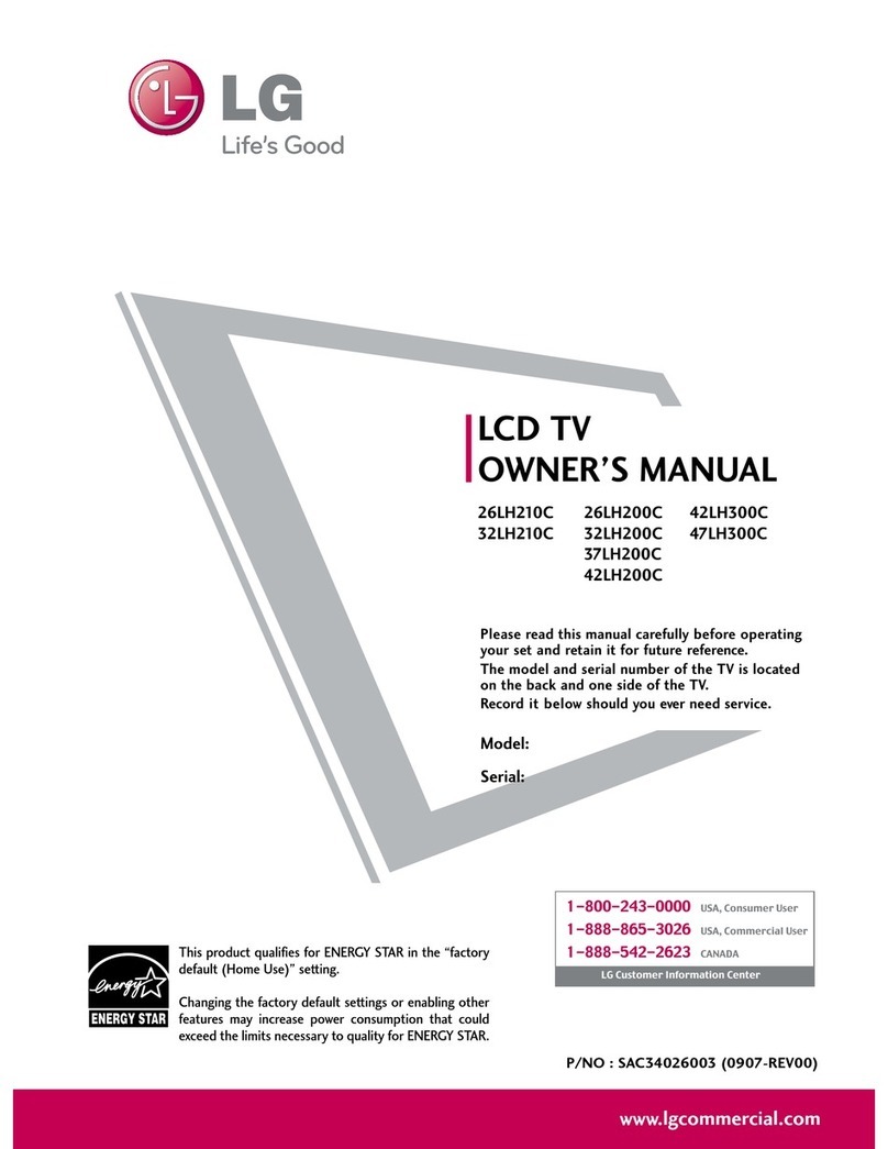 LG 26LH200C -  - 26" LCD TV User manual