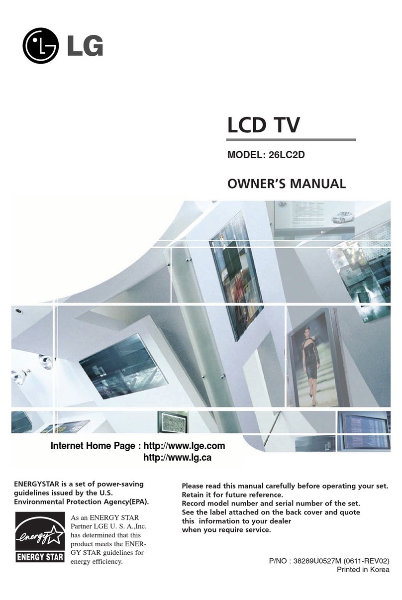 LG 26LC2D User manual