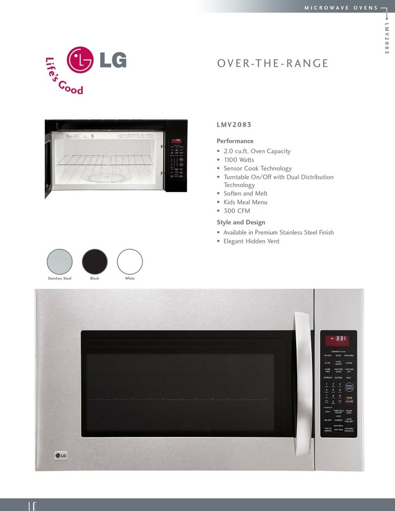 LG LMV2083 Specification sheet