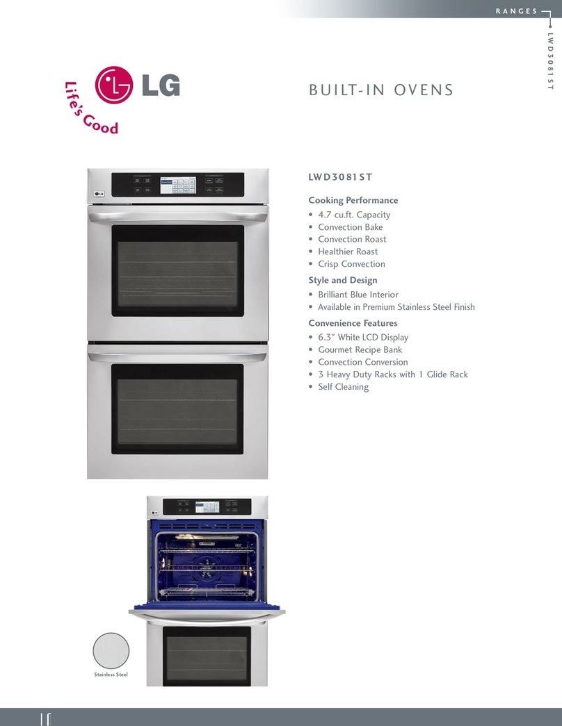 LG LWD3081ST - Double Electric Oven User manual