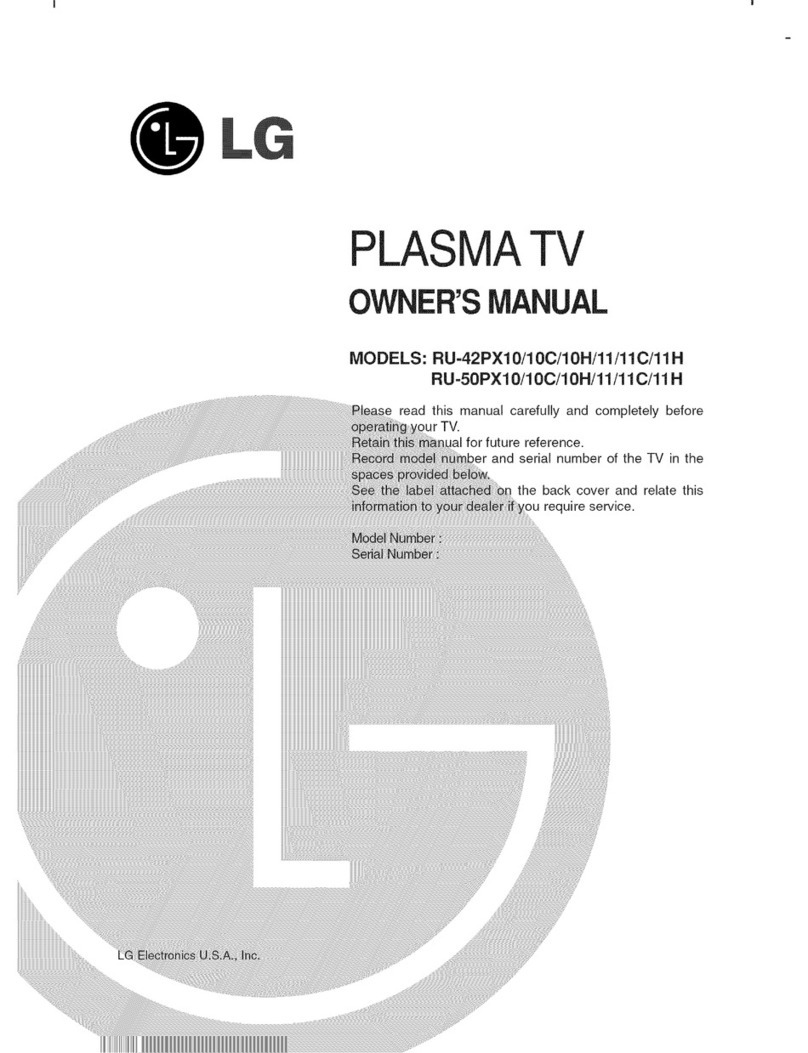 LG RU-42PX10C -  - 42" Plasma TV User manual