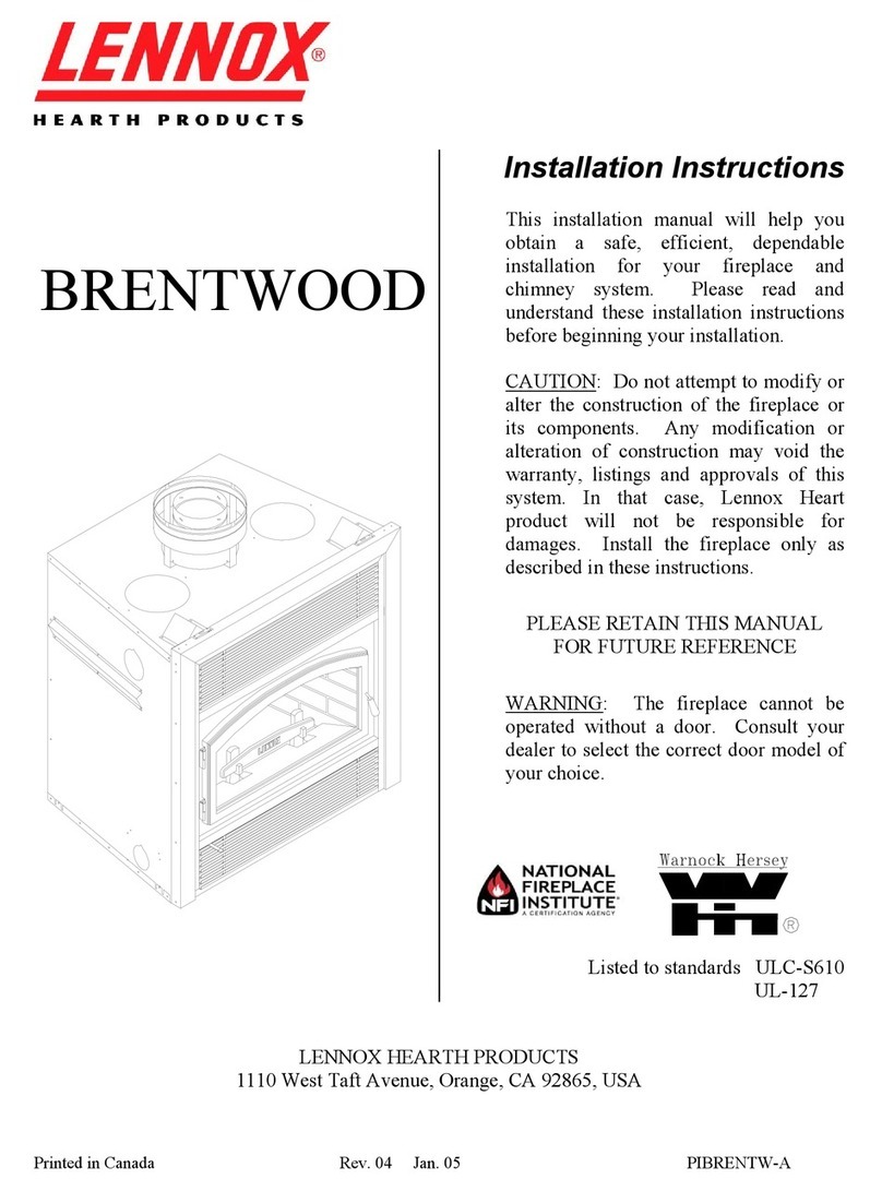 Lennox P1BRENTW-A User manual