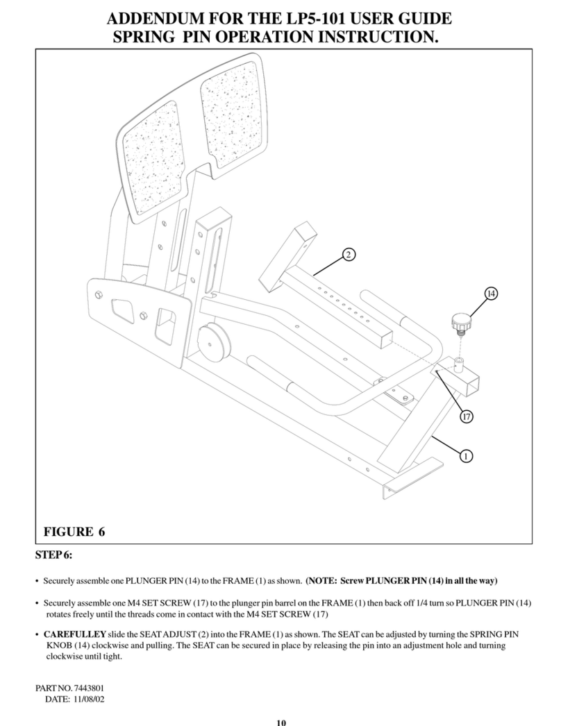 Life Fitness LP5-101 User manual