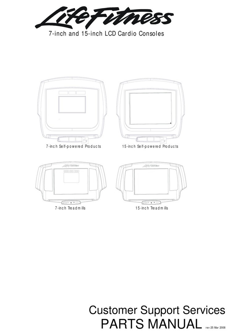 Life Fitness LCD Cardio Consoles parts manual