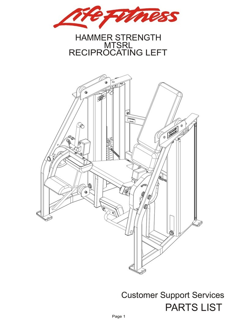 Life Fitness MTSRL parts list
