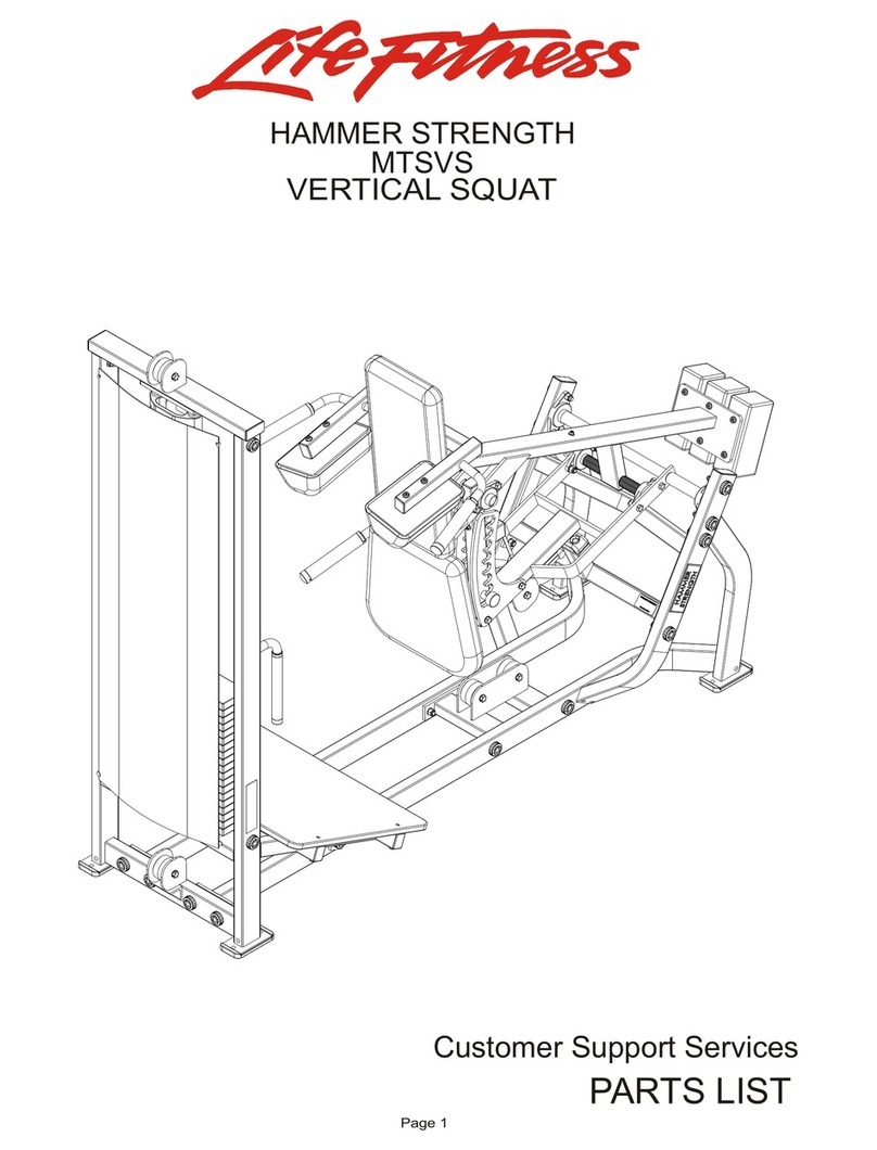 Life Fitness MTSVS parts list