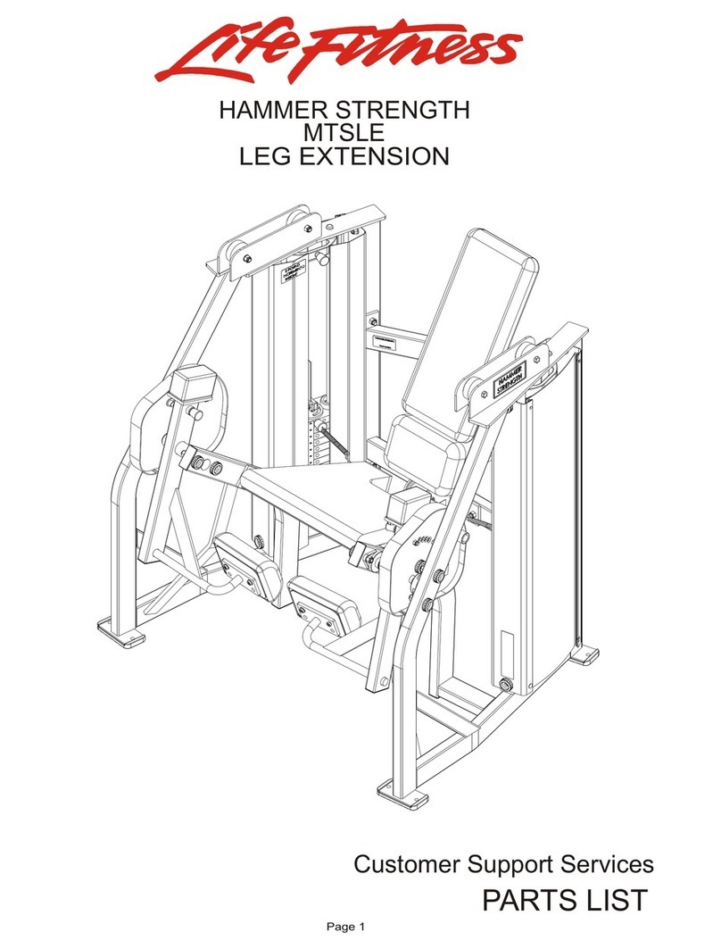 Life Fitness MTSLE parts list