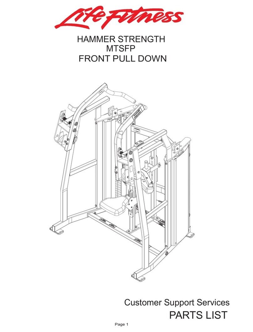 Life Fitness MTSFP parts list