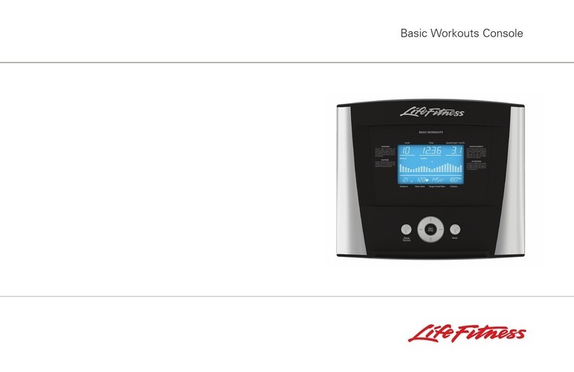 Life Fitness Basic Workouts Console FPO product manual