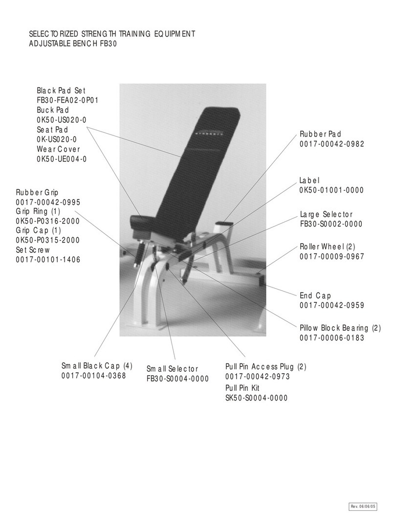 Life Fitness Adjustable Bench 30FB User manual