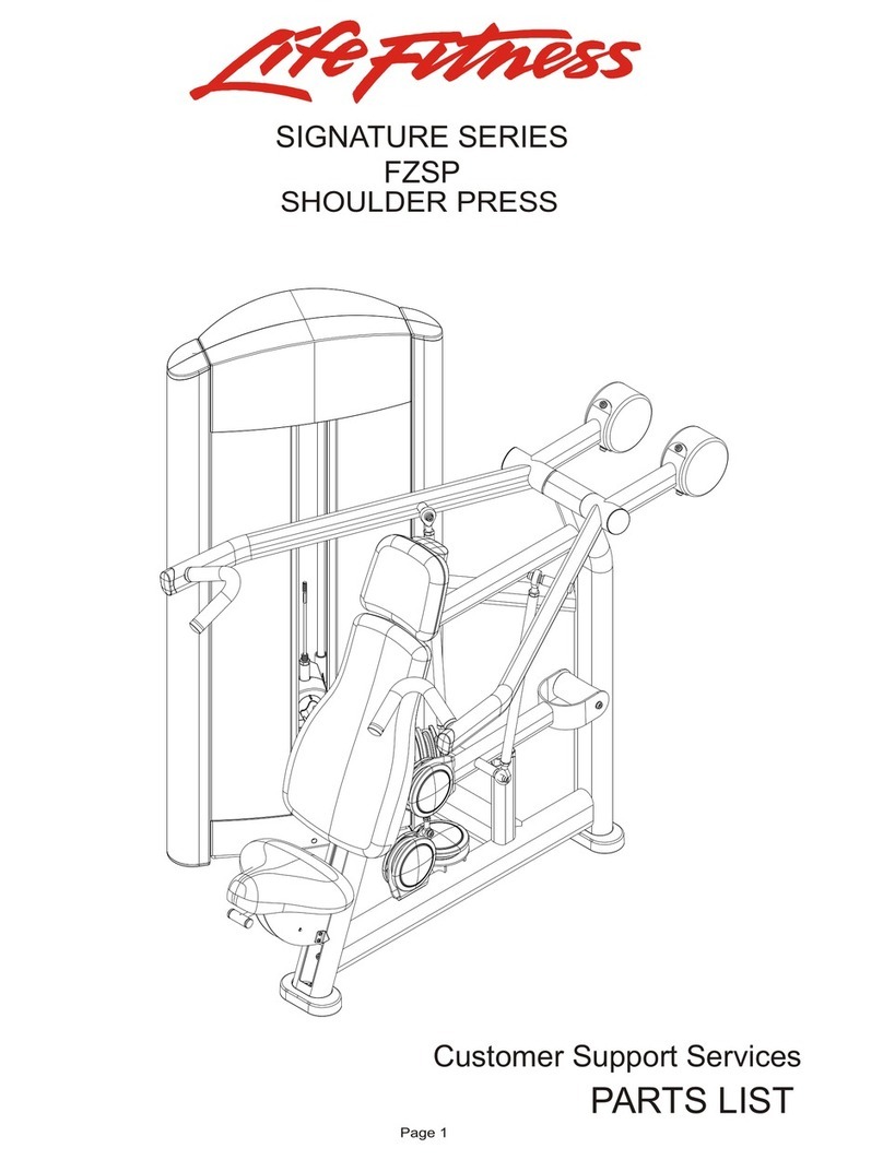 Life Fitness Signature Series FZSP parts list