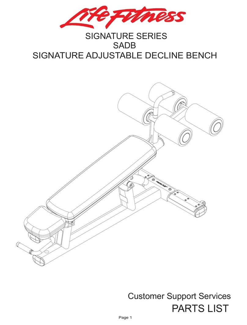 Life Fitness Signature Series SADB parts list Life Fitness Signature Series SADB parts list