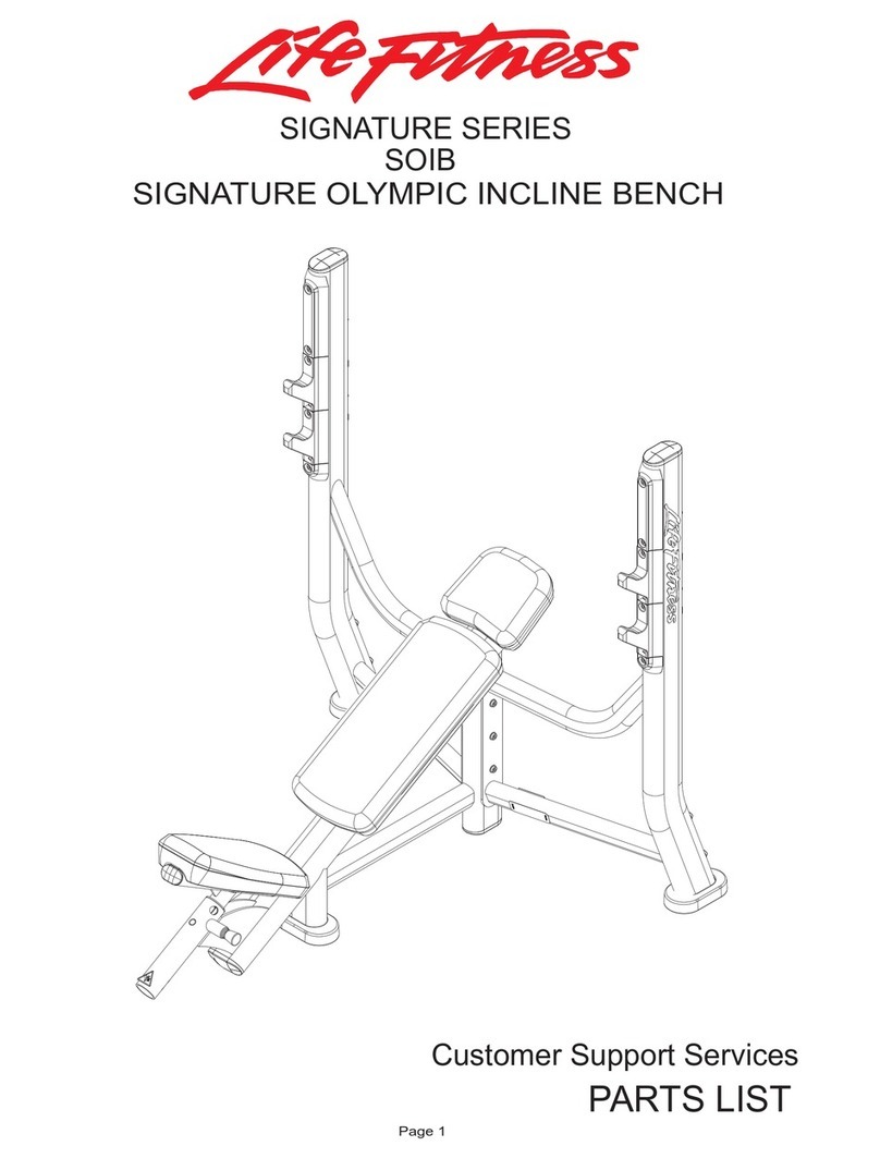 Life Fitness Signature Olympic Incline Bench SOIB parts list Life Fitness Signature Olympic Incline Bench SOIB parts list